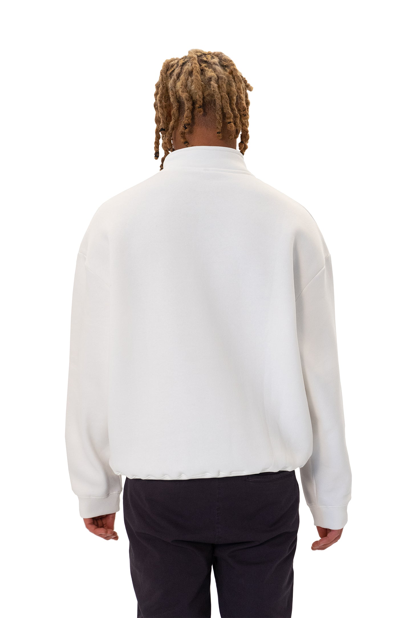 CREAM WHITE HALF ZIP - Vencide Studios